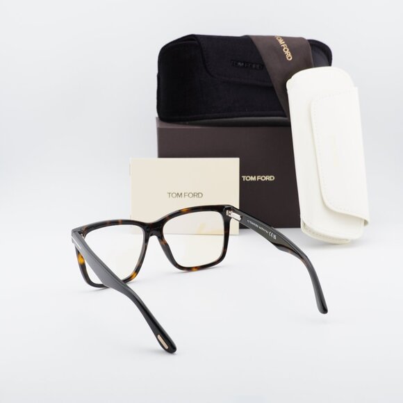 Tom Ford FT6069-B 052 Square Eyeglasses 54mm - Havana / Clear with Clip-on main image 4